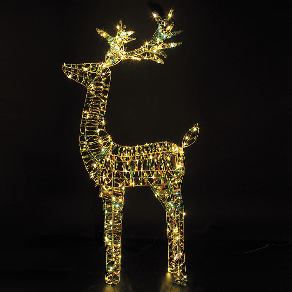 Renna natalizia luminosa 180 microled, bianco caldo, Santa's House