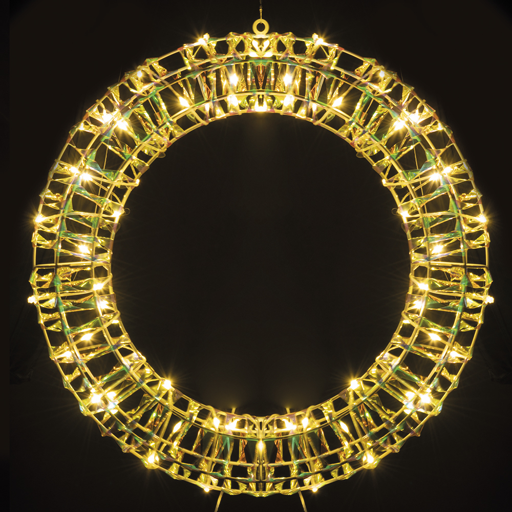 Ghirlanda natalizia luminosa, 60 microled, bianco caldo, Santa's House