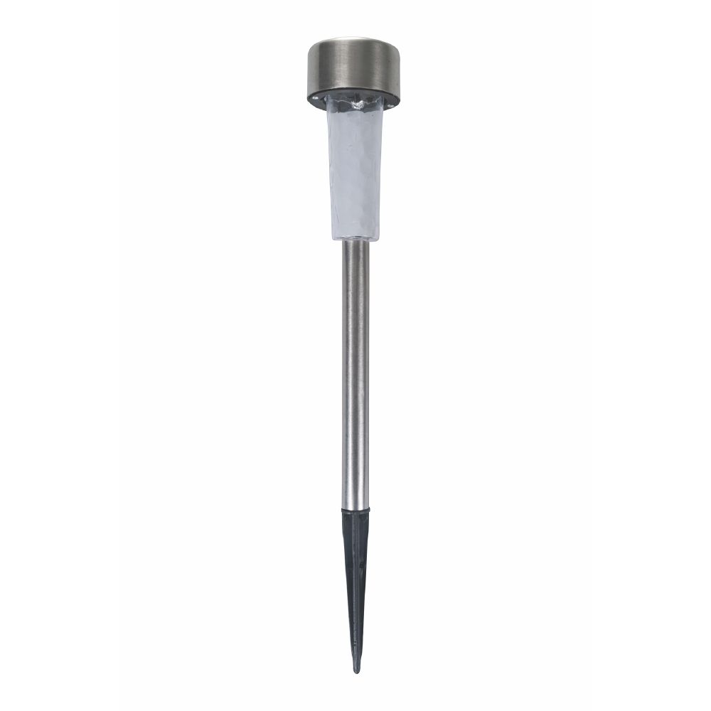 Lampada segnapassi in acciaio inox a ricarica solare Ø5,5x39,5cm, silver, Kooper