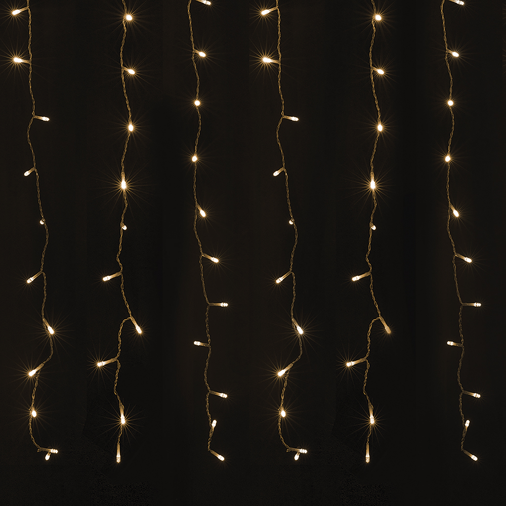 Tenda 204 led, bianco caldo, 300x70 cm, Santa's House