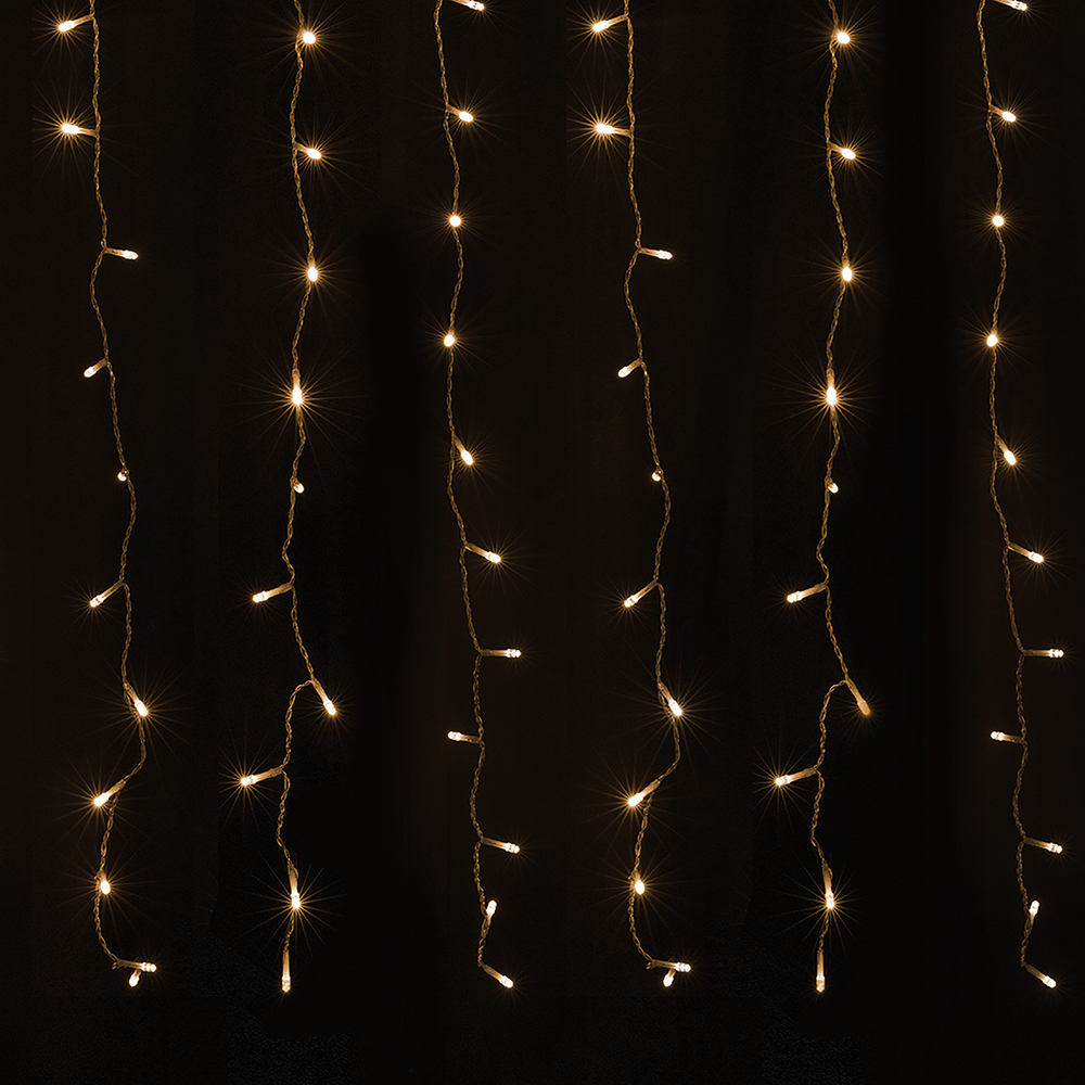 Tenda 120 led bianco caldo, 300x75 cm, Santa's House
