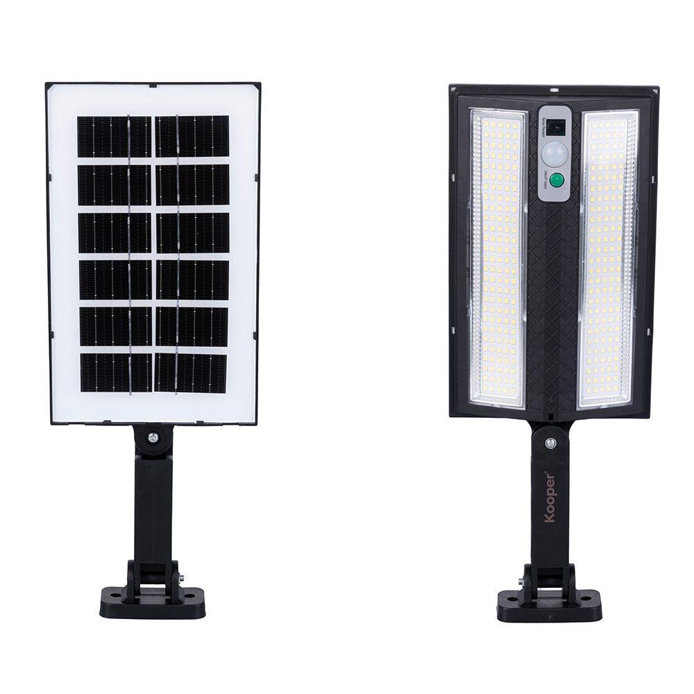 Lampione solare da muro con sensore di movimento e crepuscolare, 270 led, Kooper
