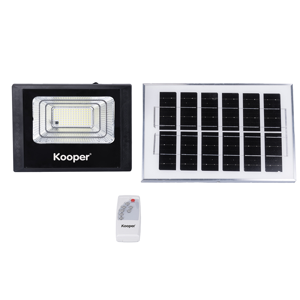 Faretto solare 114 led da esterno con telecomando, Kooper