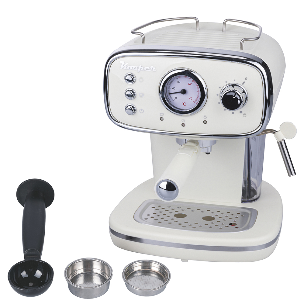Macchina automatica caffè espresso 1100 W, avorio, Kooper