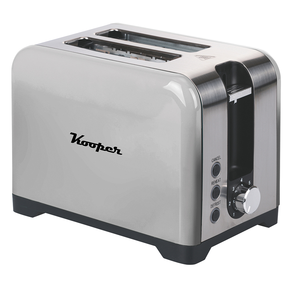 Tostapane vintage, 2 aperture, 780-930W, grigio, Kooper