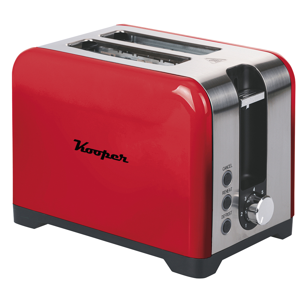 Tostapane vintage, 2 aperture, 780-930W, rosso, Kooper