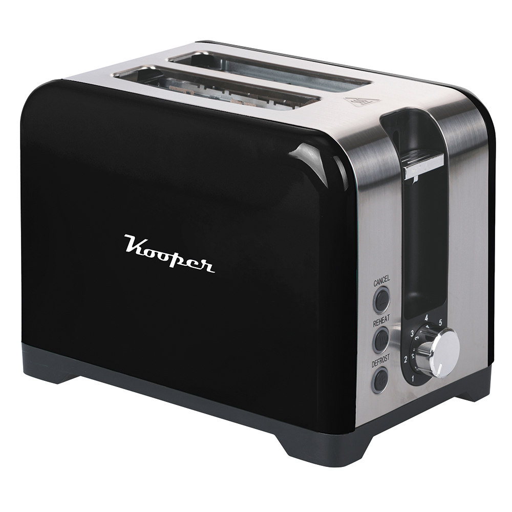 Tostapane vintage, 2 aperture, 780-930W, nero, Kooper