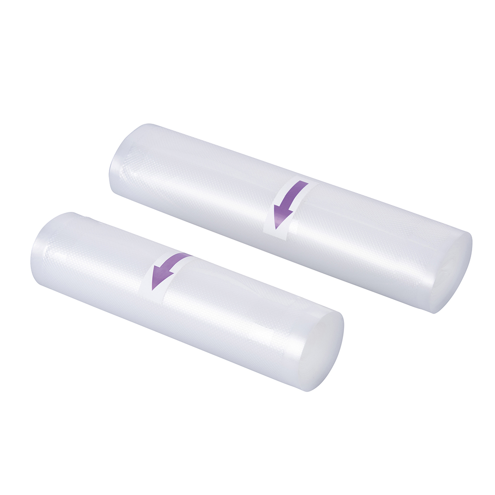 Set 2 rotoli per macchina sottovuoto, 5 metri, trasparenti, Kooper