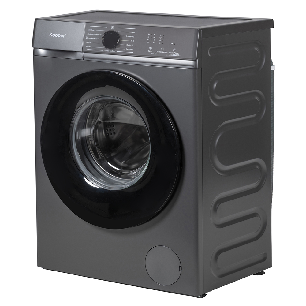 Lavatrice 10 Kg slim, 11 programmi automatici, grigio, Kooper