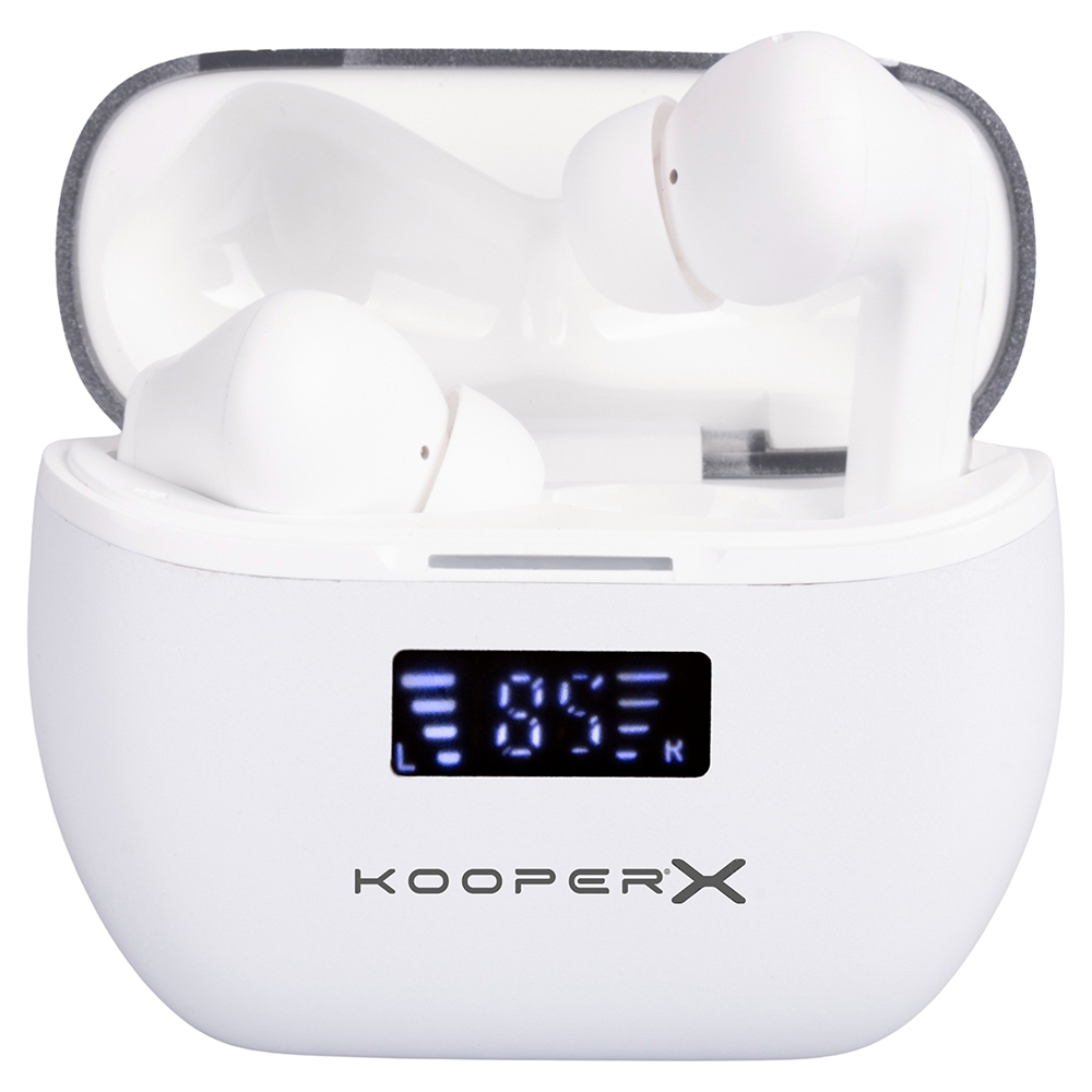Cuffiette wireless con custodia di ricarica, con display, Kooper X
