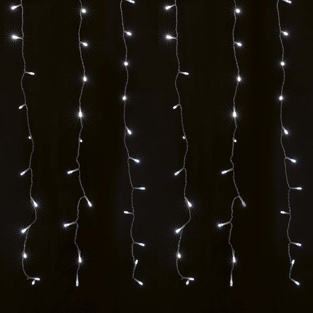 Tenda 104 led bianco caldo, a batteria, uso esterno, 150x70 cm, Santa's House