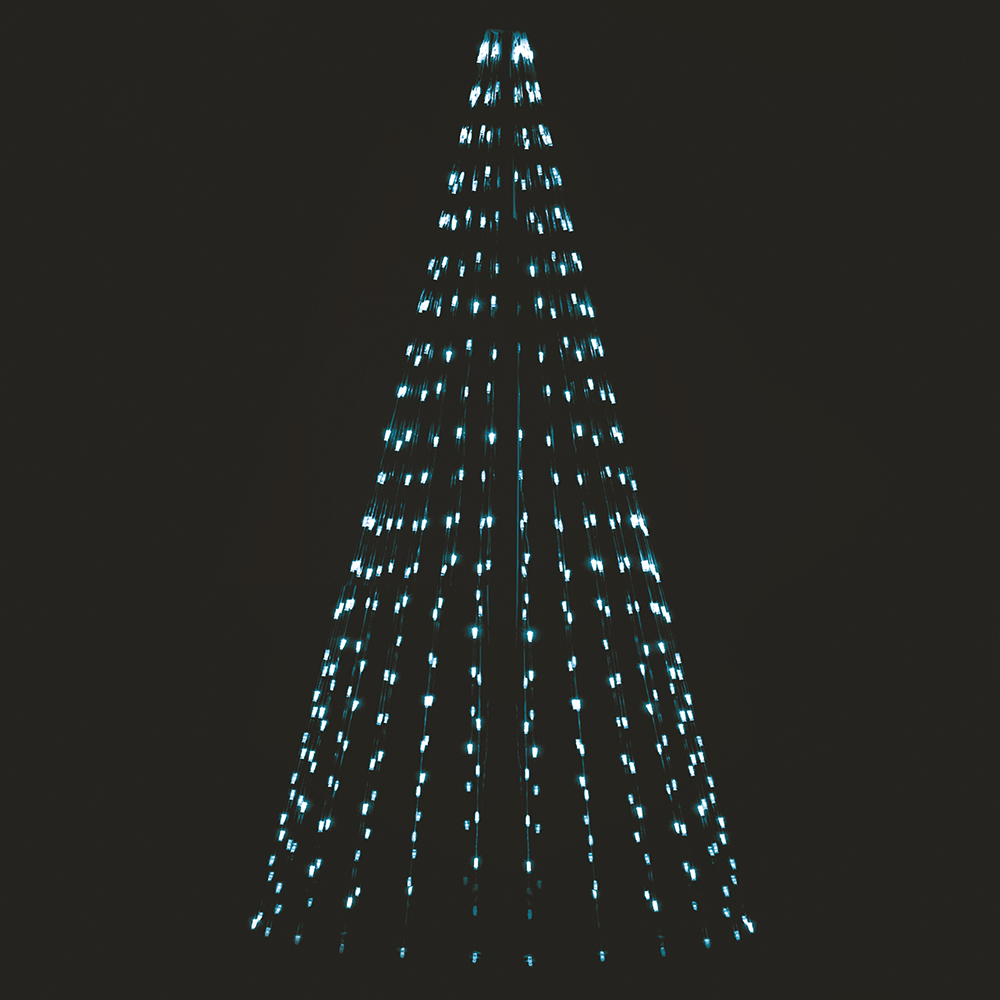 Mantello 308 miniled, bianco freddo, uso esterno, h. 220 cm, Santa's House