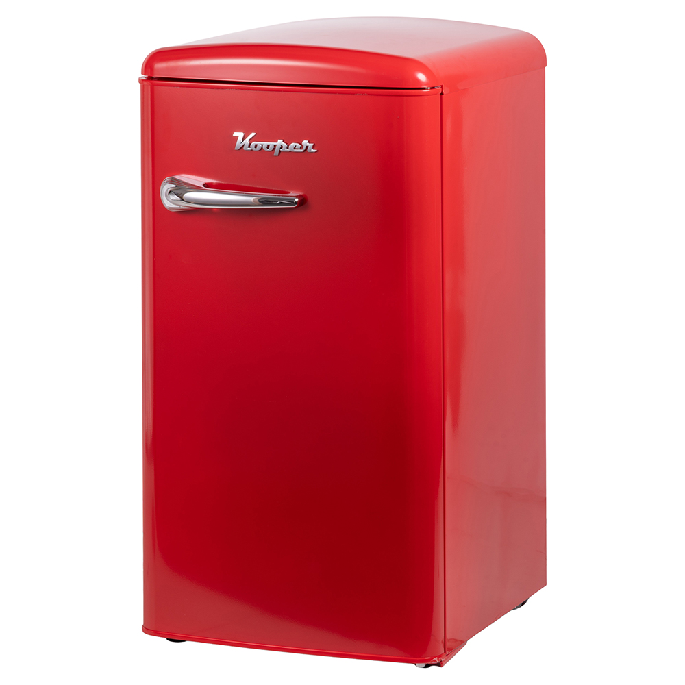 Frigorifero vintage monoporta 100 L. 44,9X48,3X88,2 cm, rosso, Kooper