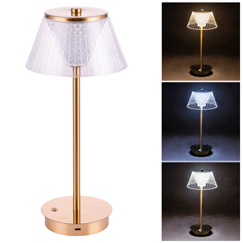Lampada touch gold ricaricabile Kooper