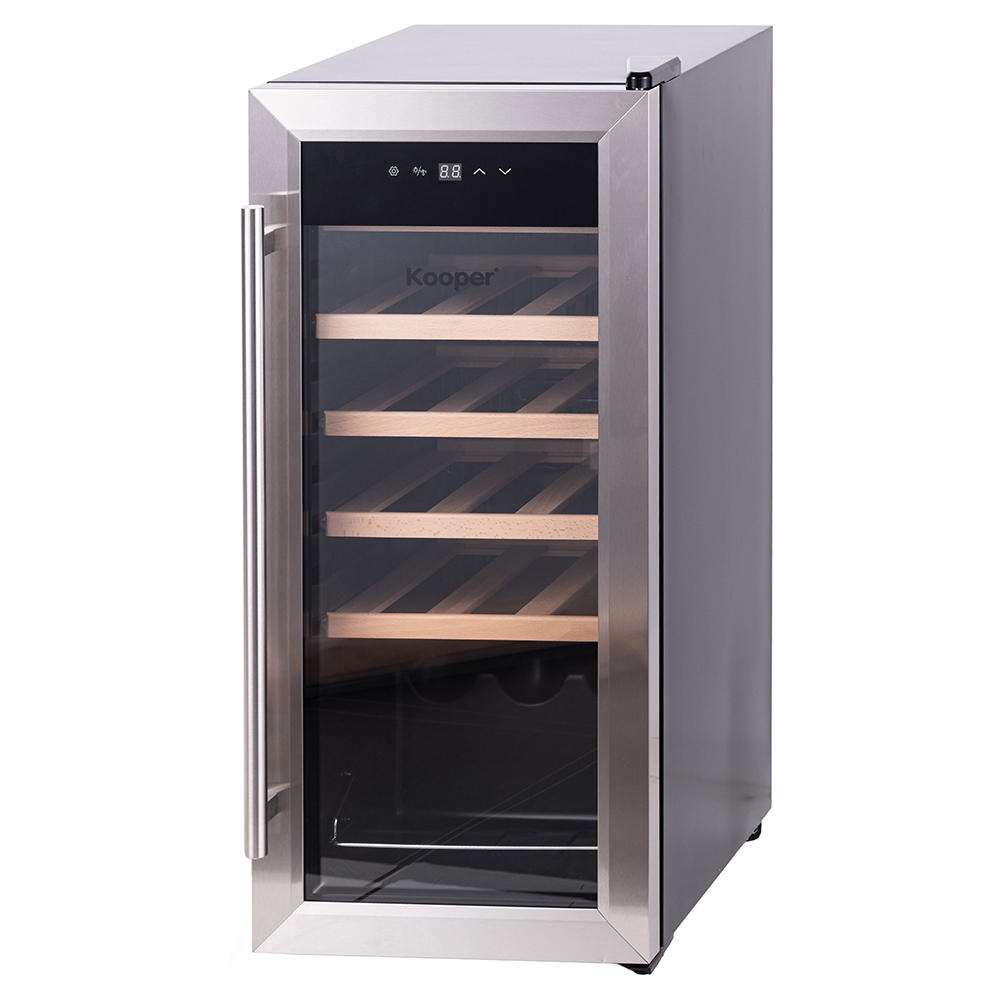 Cantinetta refrigerante per vino per 18 bottiglie, 5 ripiani in legno, Kooper